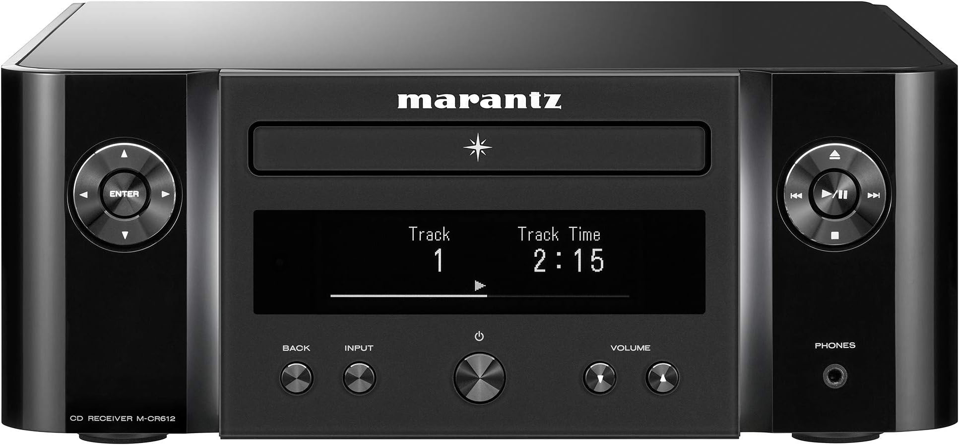 X - MCR612 HiFi Amplifier, Bluetooth Receiver with CD-Player, DAB+ Radio, Music Streaming, HEOS Multiroom, AirPlay 2, Google Assistant/Siri/Alexa Compatible, 2 TV-inputs - Black