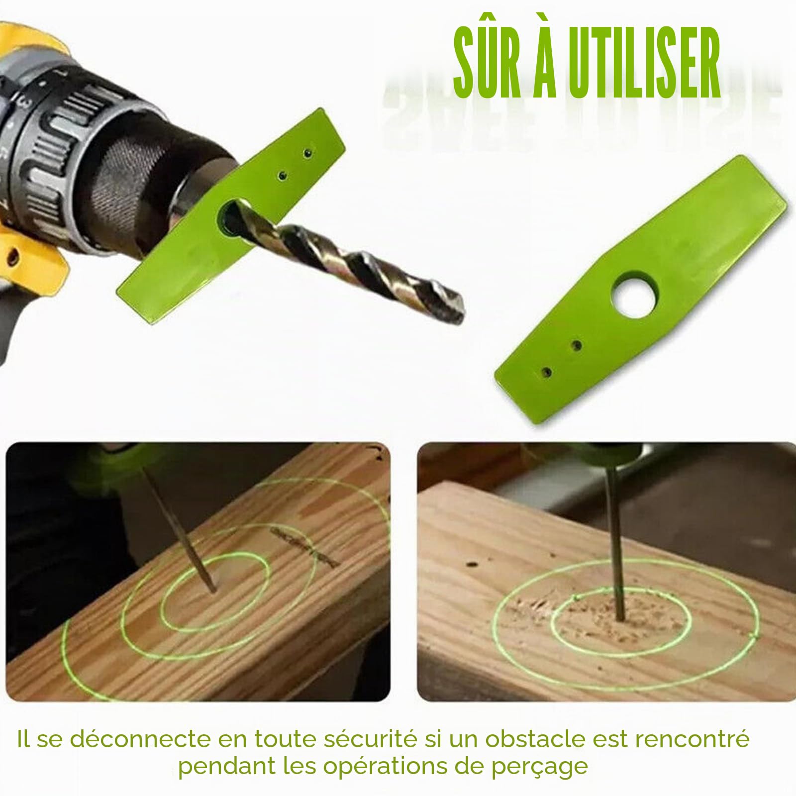 Localisateur de trou de forage, localisateur de lumière de position de trou de perçage, localisateur de lumière non bloquant la vue de forage, lumière de perforation