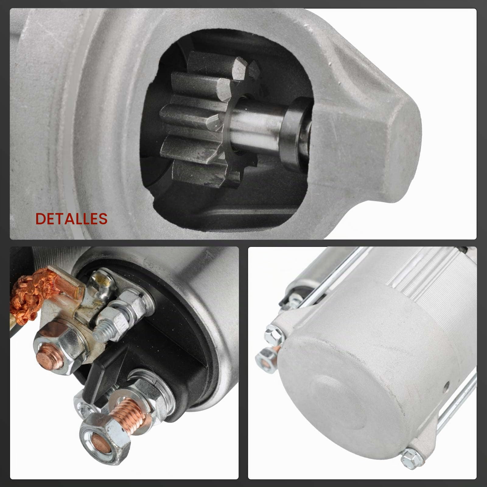 Frankberg Motor de arranque para automóvil Diesel 1,7 KW/12 V/10 dientes Compatible con X3 E83 Serie 3 Touring E46 Serie 1 E87 Serie 5 Touring E61 Serie 5 E60 Replace# 32801,D7G4
