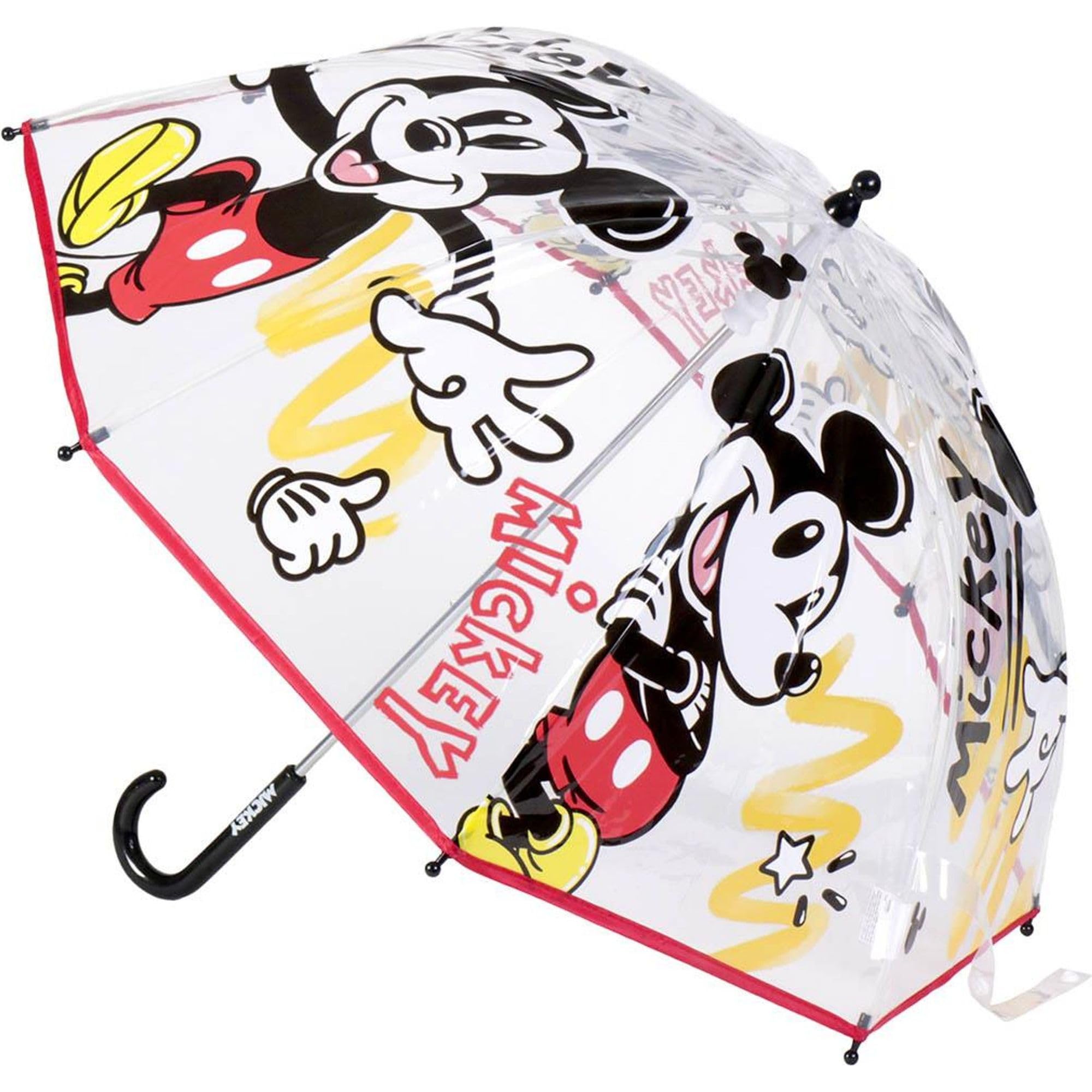 CERDÁ LIFE'S LITTLE MOMENTS Mickey Mouse Bubble Umbrella - Mickey Mouse Printed Design - Manual Opening - Made of 100% POE with Fibreglass Frame - Original Product Designed in Spain