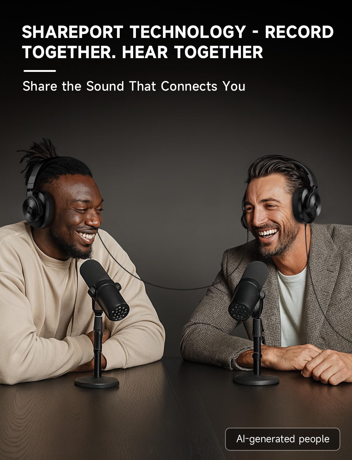AOC Auriculares con cable, auriculares para monitor de estudio DJ con 72 horas de reproducción, conector de 3,5 mm/6,35 mm, cable en espiral desmontable para mezclar, grabar, podcast, amplificador de