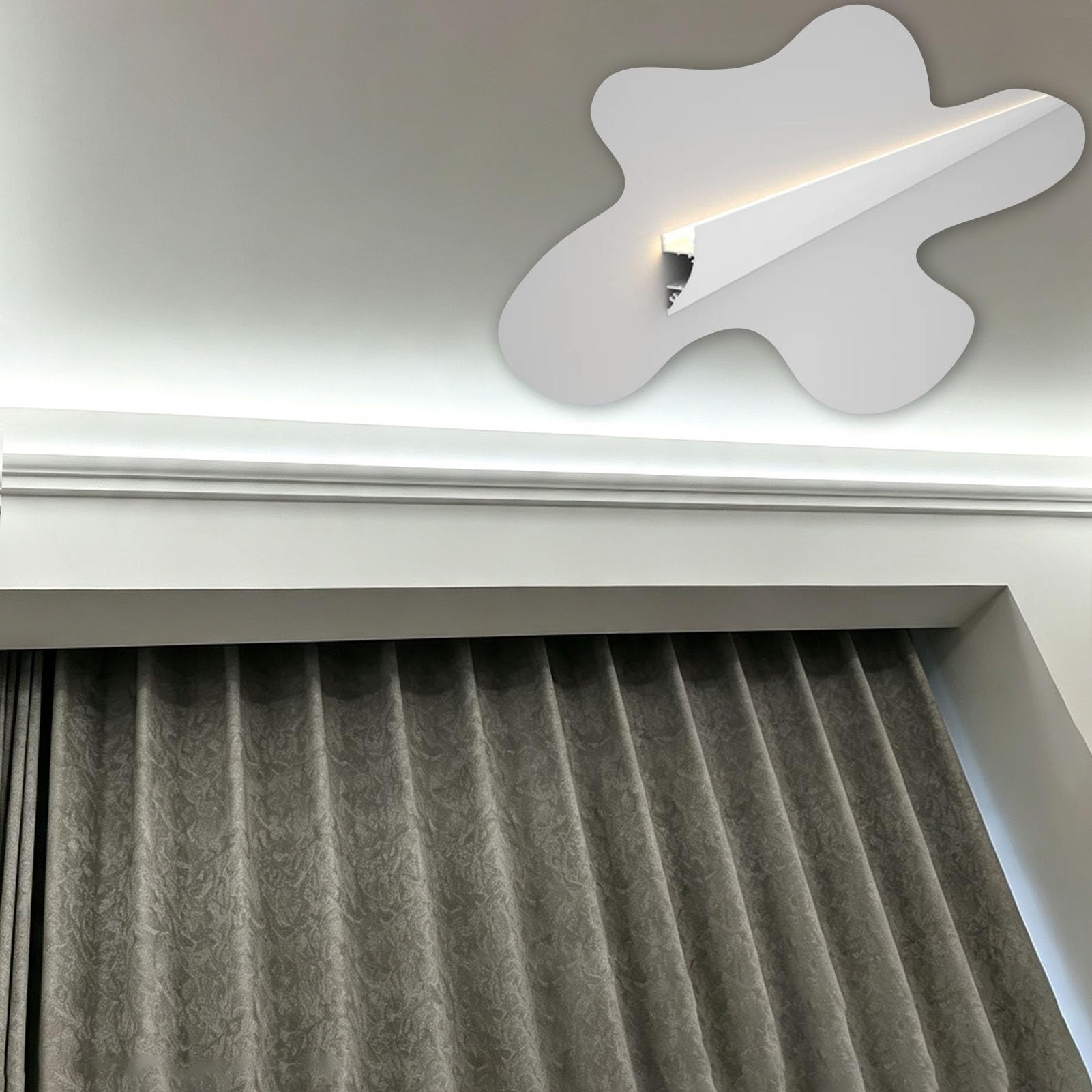 Profil Aluminiowy LED Aluminiowy Kanał LED do Oprawy Oświetleniowej, Montaż Ścienny | Kanał do Taśm LED z Osłoną Dyfuzora, Profil LED do Oświetlenia Przypodłogowego(14m/45.9ft)