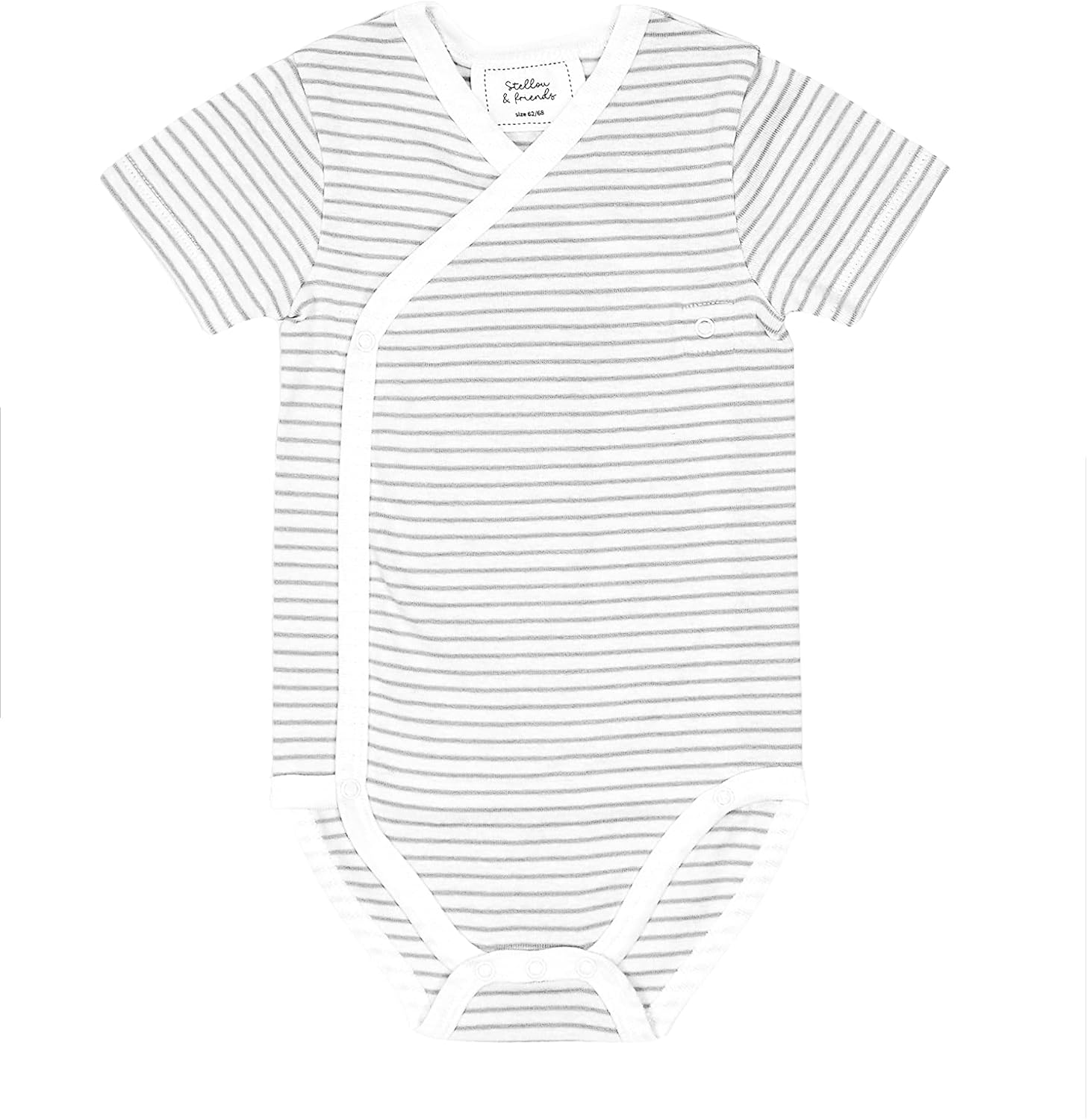 Stellou & friends Unisex Crossbody Side Snap Onesies - Cotton Bodysuit - 3-Pack