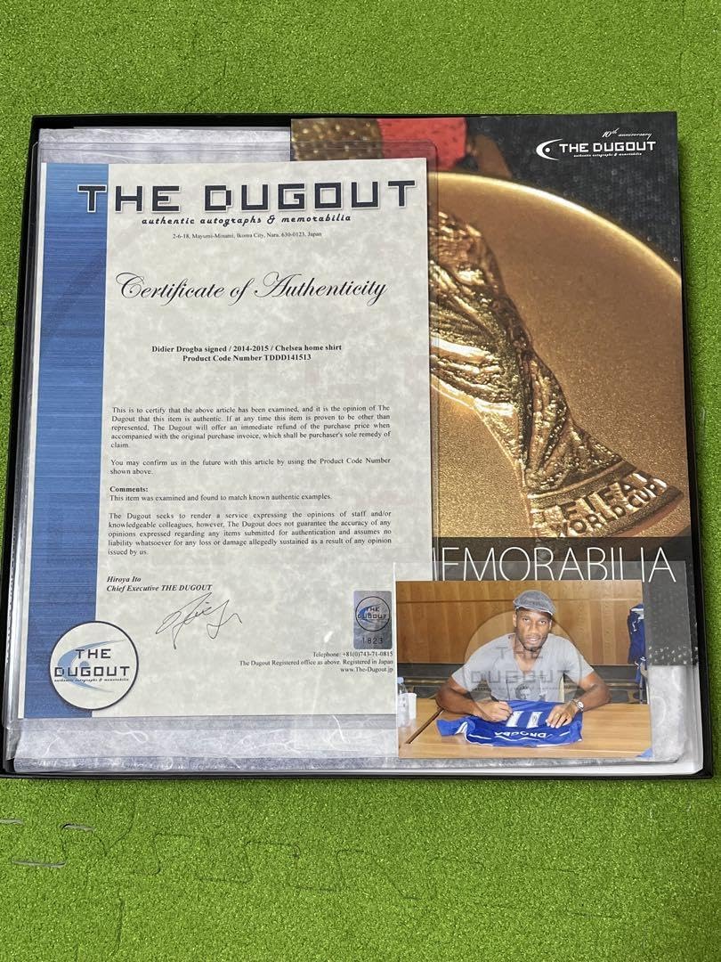 THE DUGOUT社証明書付き　ドログバサインユニフォーム　チェルシー THE DUGOUT社証明書付き ドログバサインユニフォーム チェルシー