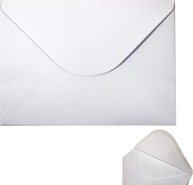 (Choose Pack) C5 Gummed Flap Envelopes Pure White (120 GSM) - Greeting Gift Cards Weddings Florists Invites (20x Envelopes)