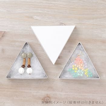 Amazon | だいし屋 日本製 ギフトボックス 三角箱 107×93×21mm (グレー