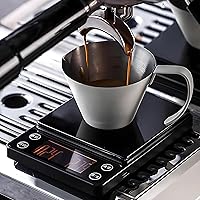 Vista 2 de Báscula de café espresso con temporizador de precisión de 6.6 lbs/0.00 oz, báscula digital de café para verter sobre café, portátil, recargable