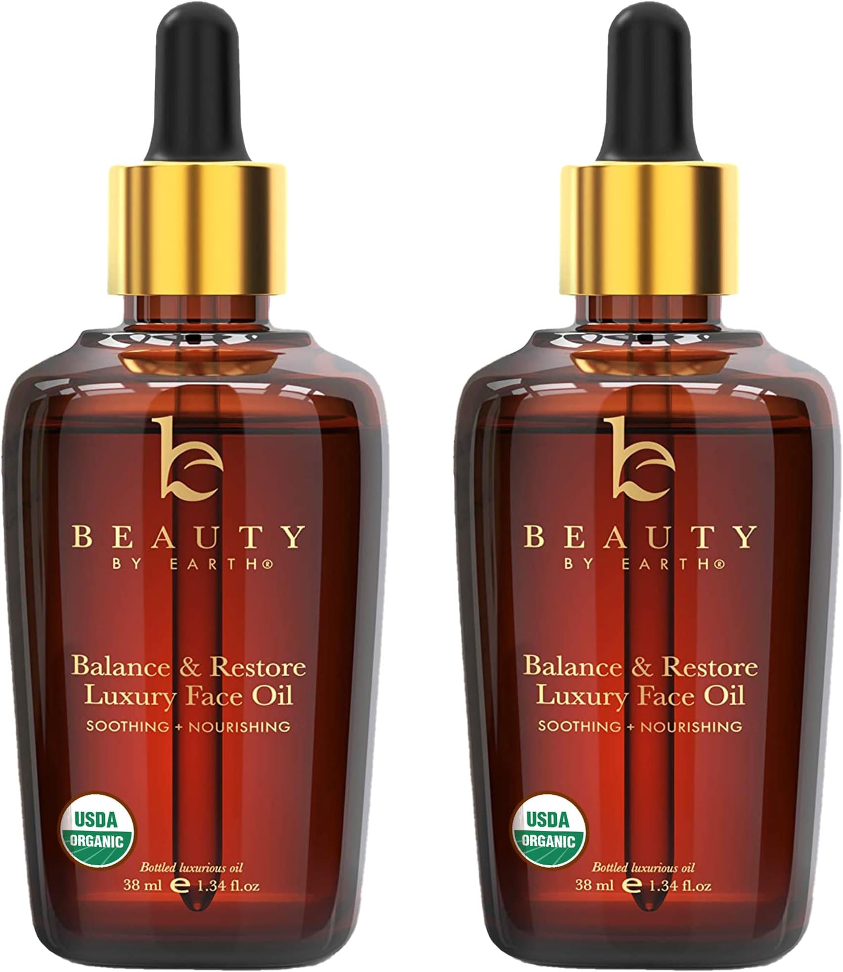 USDA Organic Face Oil - USA Made with Natural Ingredients, Anti Aging Formula for Acne-Prone & Oily Skin, Facial Oil with Vitamin E, Rosehip, Argan & Jojoba Oils for Sensitive Skin, Eczema & Rosacea