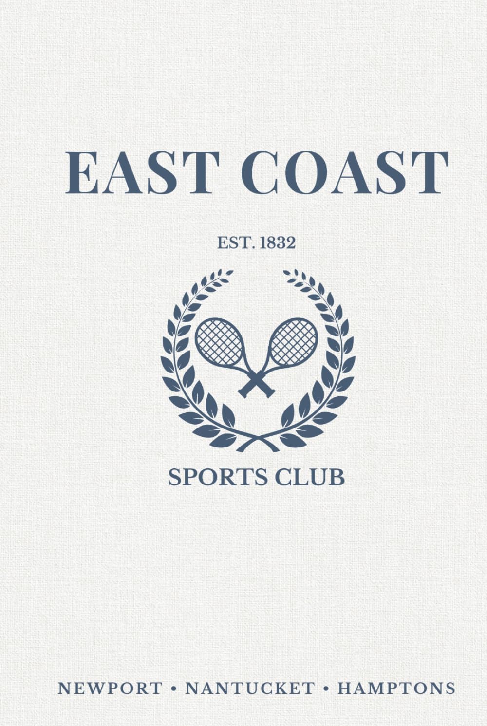 Carnet ligné en lin crème East Coast de 150 pages format 6x9