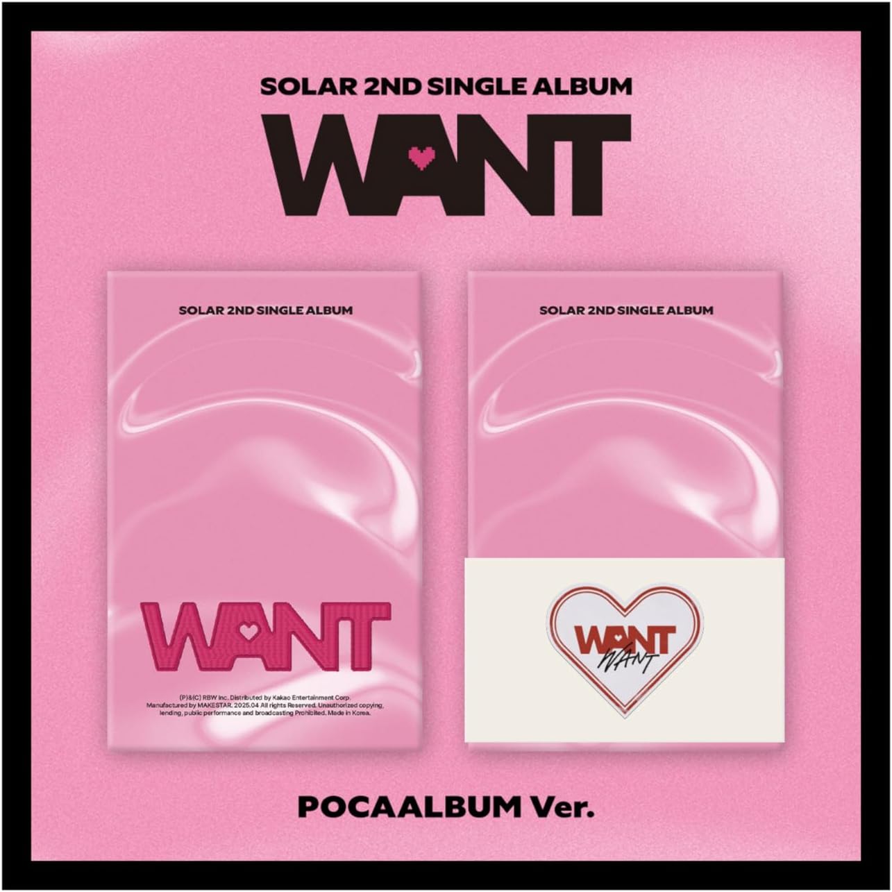 MAMAMOO Solar WANT 2nd Single Album with Tracking Sealed (Set(PLVE+POCA))