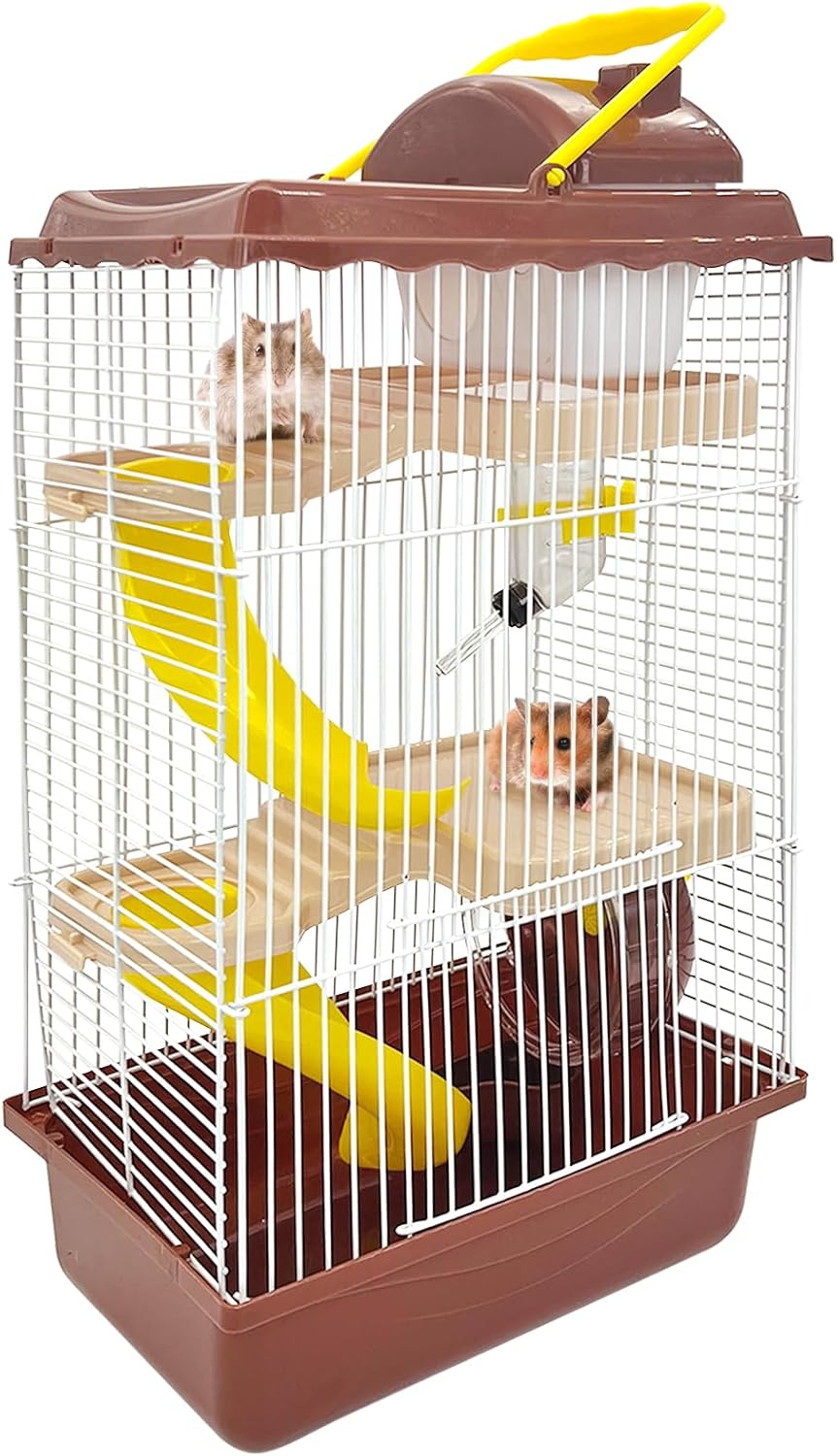 Hamiledyi Portable Hamster Cage 3 Layers Dwarf Hamster