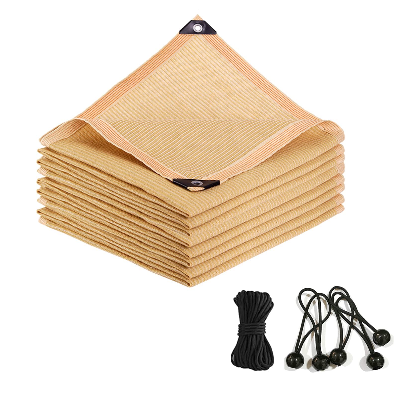 WQPMNYG Shade Cloth 95% Sunblock Netting with Grommets for Greenhouses, Balconies, and Gardens