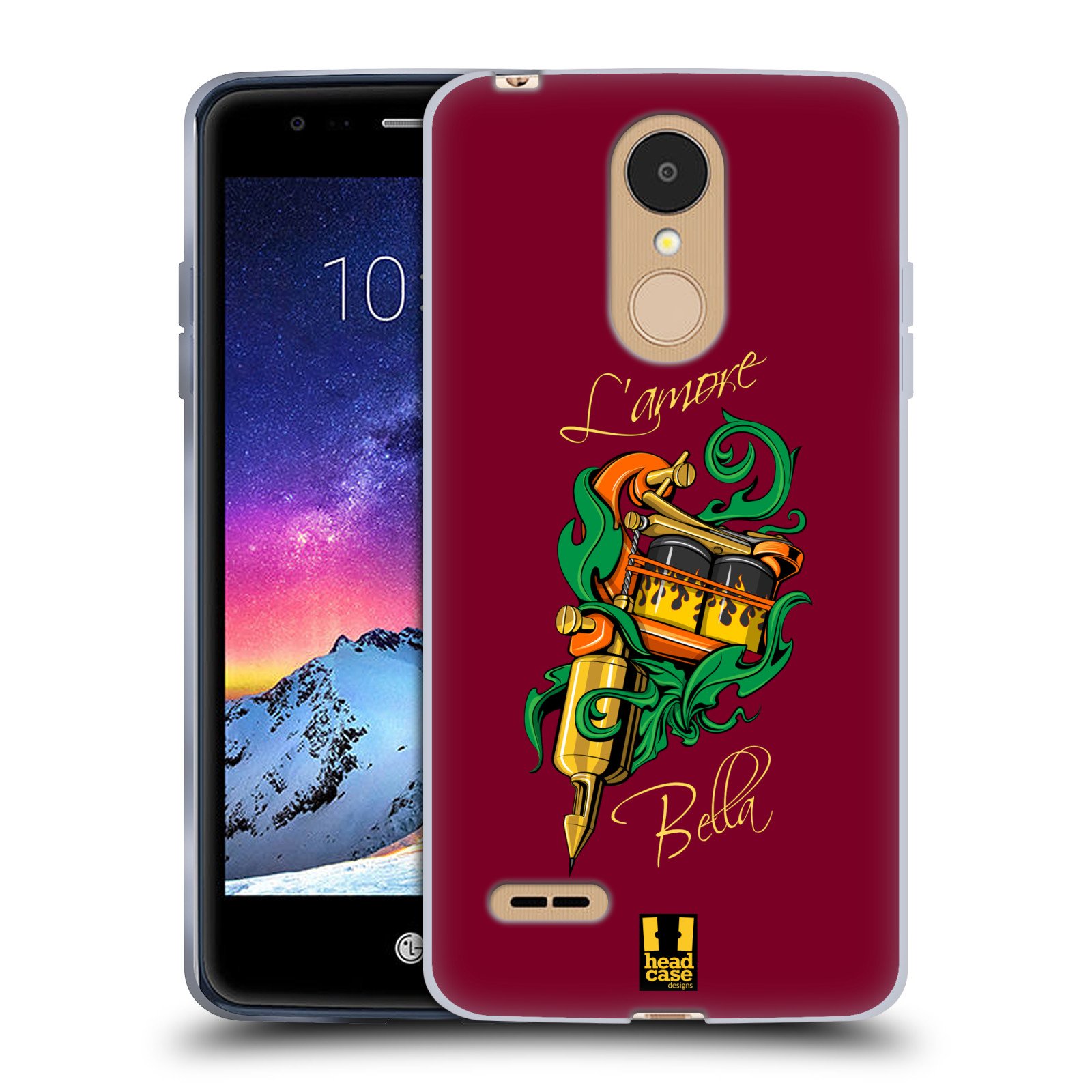 Head Case DesignsL Amore Bella Art Machine Soft Gel Case Compatible With LG K8 / K9 (2018)