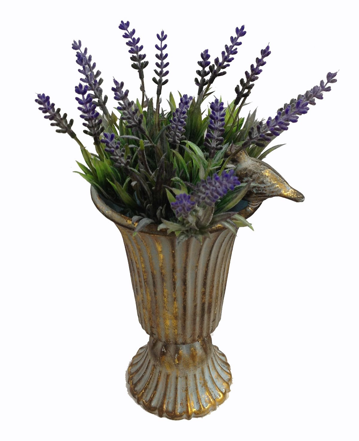 GMMH Copa de ánfora, jarrón decorativo, jarrón de flores, de metal antiguo, vintage, decoración retro (dorado)