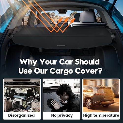 Miniatura 437 de Powerty Cubierta de Carga para Accesorios Kia Sportage 2023-2025 2026, Textura de Lona Cubierta Retráctil para Maletero Trasero de Carga de Equipaje