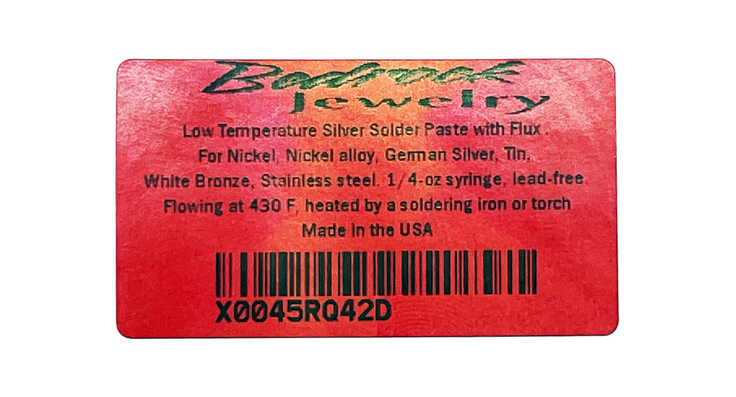 Low temperature Silver Solder for Nickel, Nickel alloy, German Silver, Tin, White Bronze, Stainless steel(1/4 OZ) /no need for additional fluxing.
