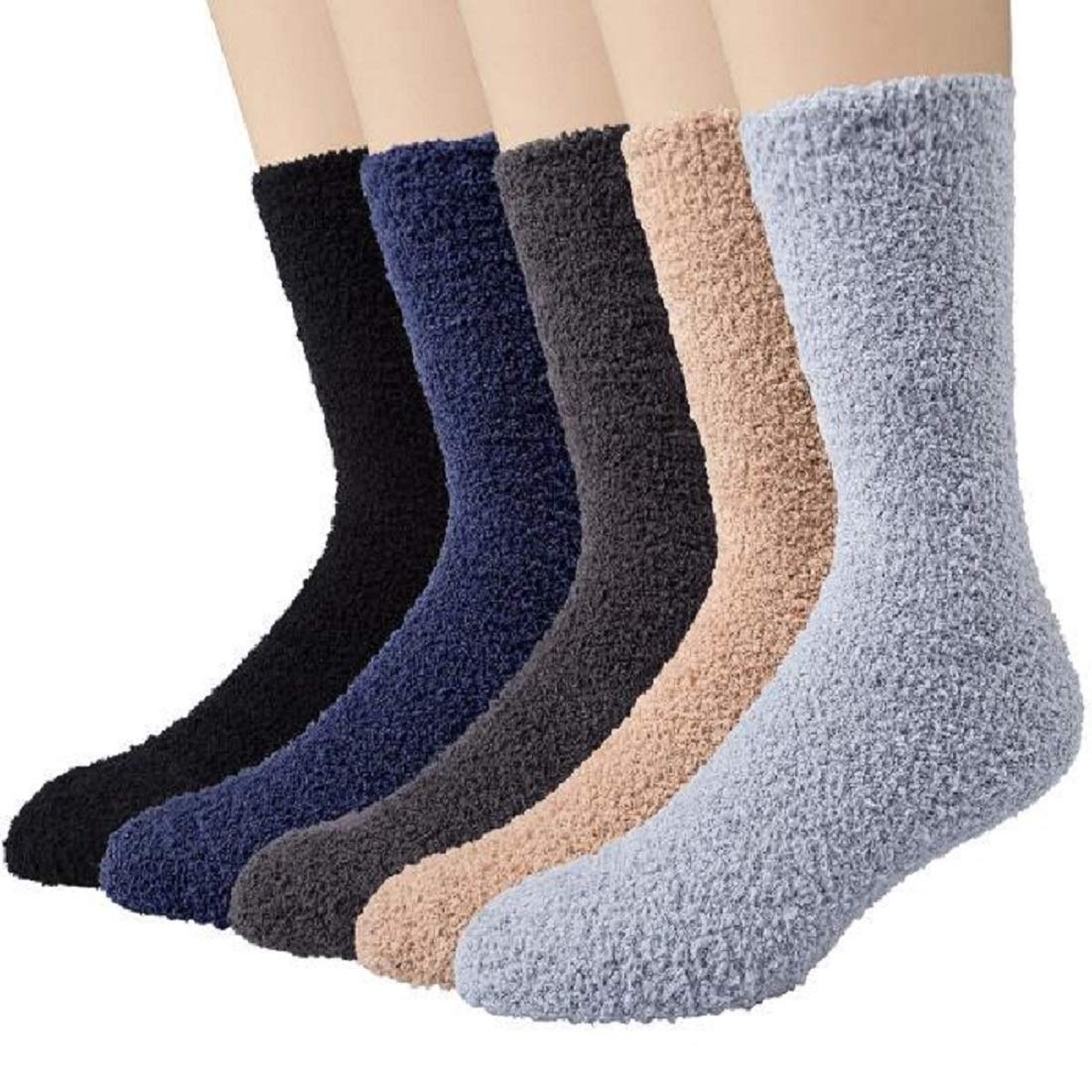 Buy Justay Comf 5 Pairs Mens Fluffy Slipper Socks High Elasticity