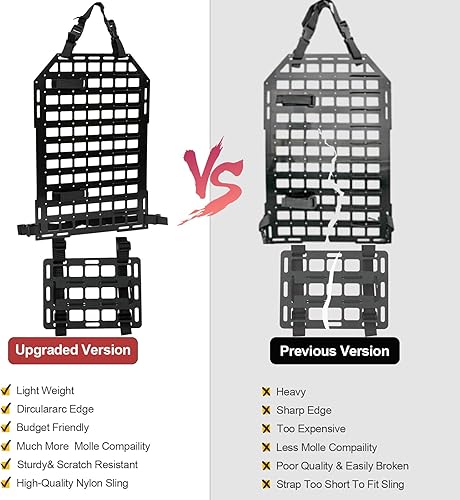 Miniatura 4 de Paneles rígidos Molle para vehículos + panel de reposacabezas Molle universal táctico Molle panel trasero organizador modular de almacenamiento y