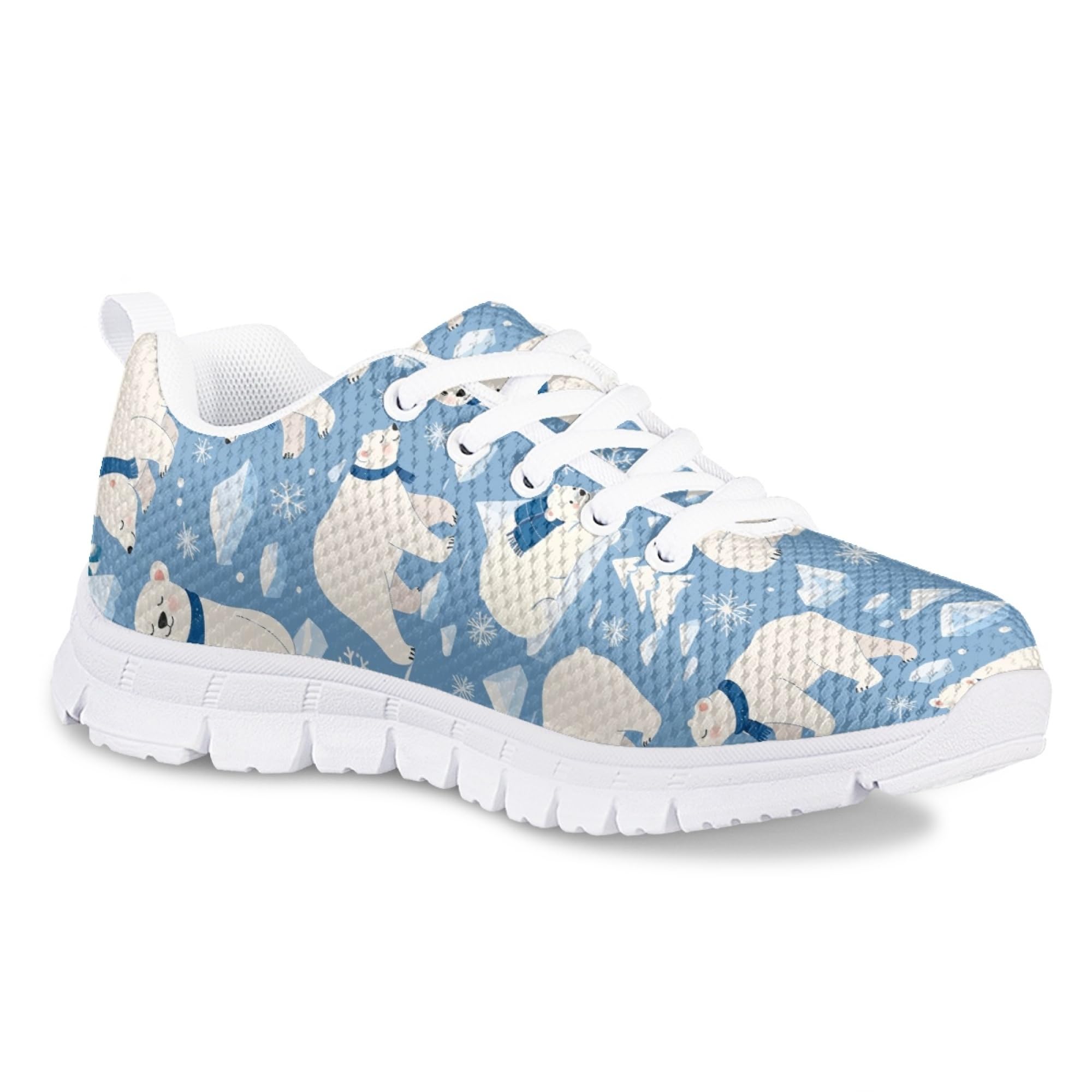 Dellukee Boys Girls Running Shoes Fashion Sneakers Kids Youth Breathable Lightweight Athletic Lace Up Walking Shoes