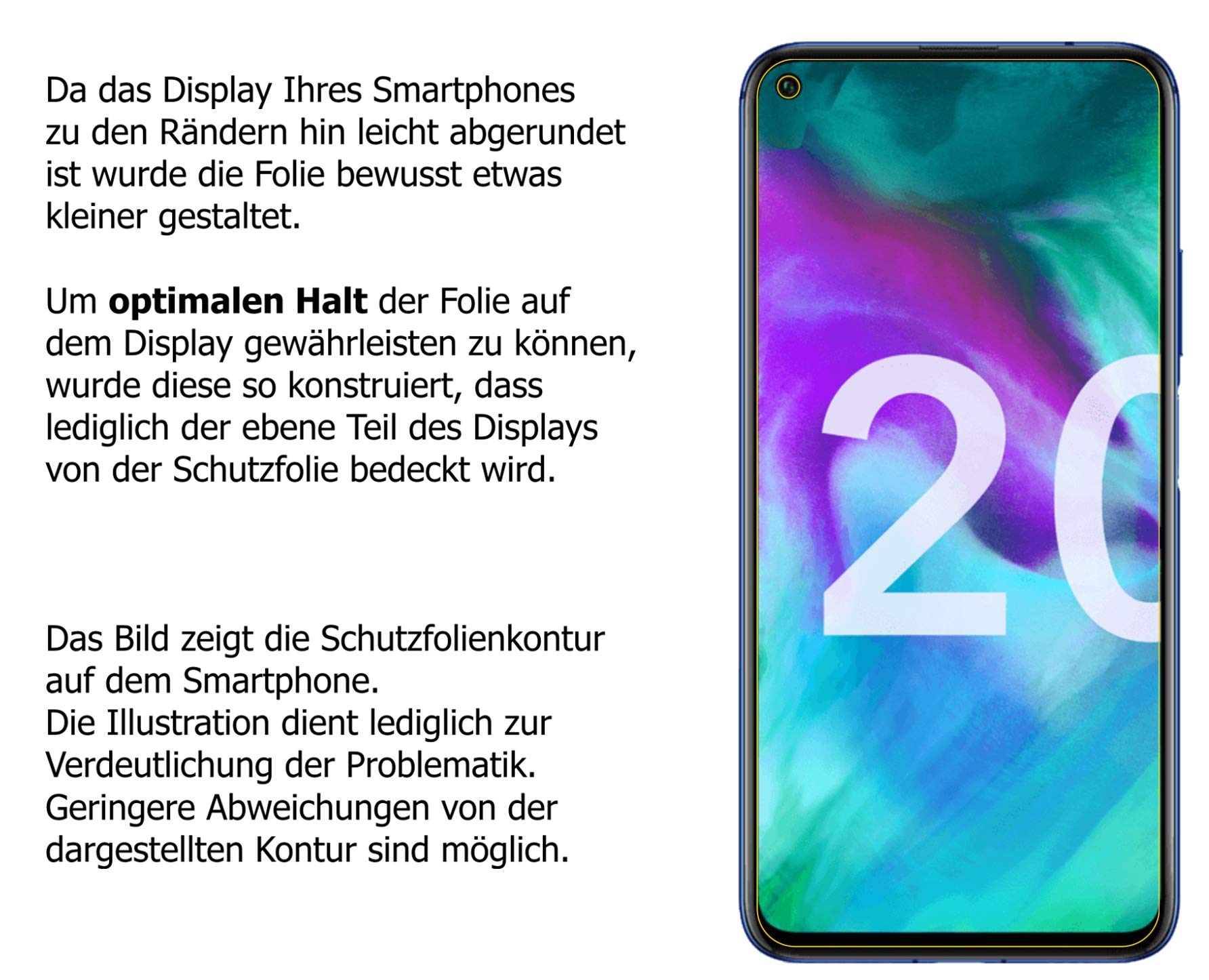 dipos I Protezione Vista compatibile con Honor Power Pellicola