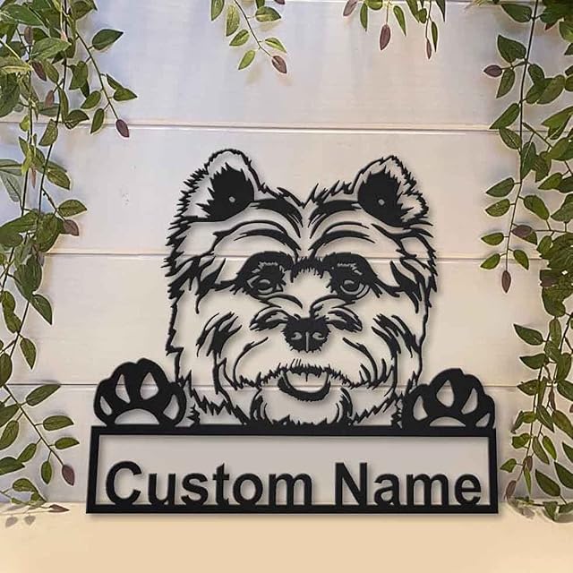 Foto 5 de 7 de SOULSIS Personalizado Cairn Terrier Dog de Madera Sign Art