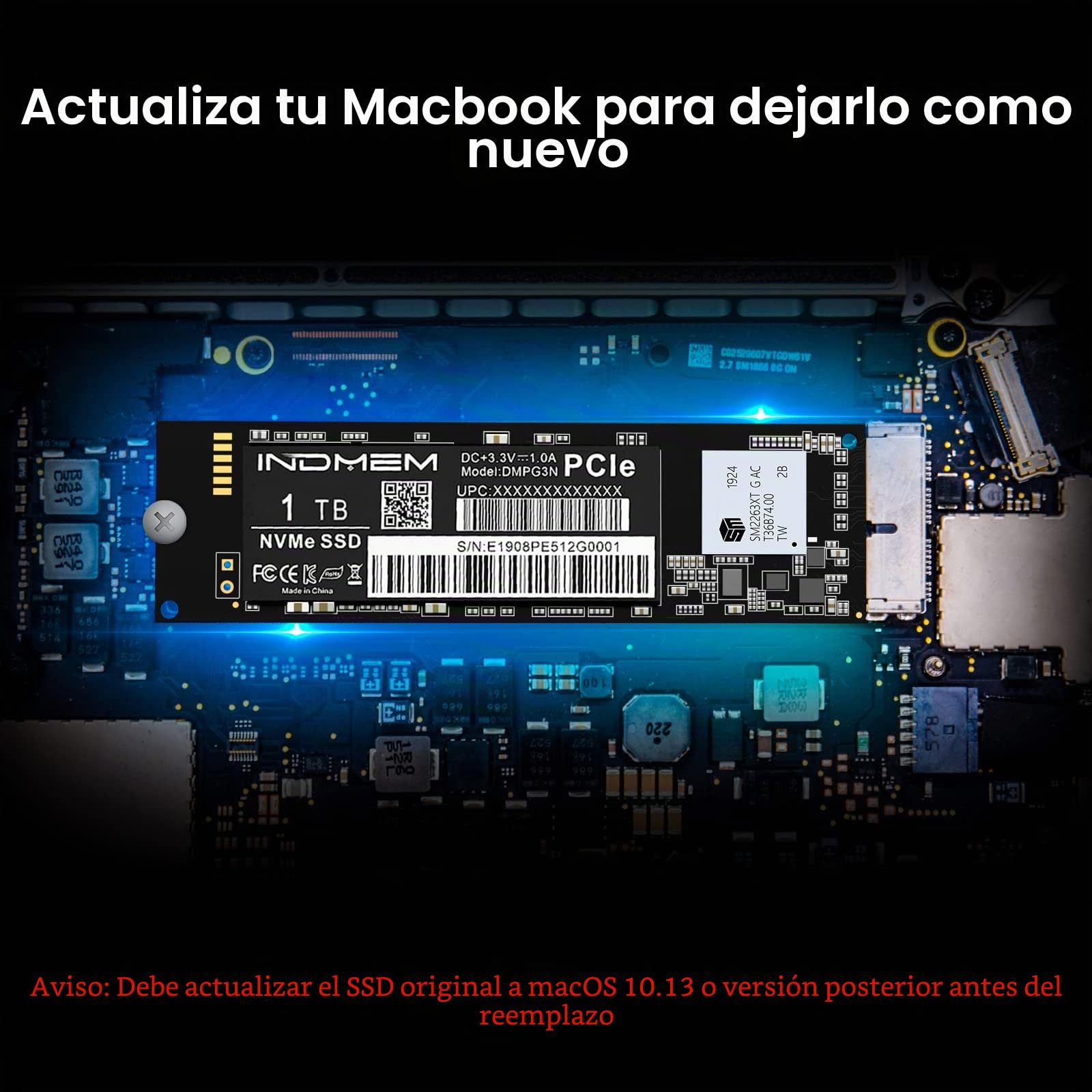 Amazon.com: INDMEM PCIe NVMe Gen3x4 SSD 1TB 3D TLC NAND Disco duro