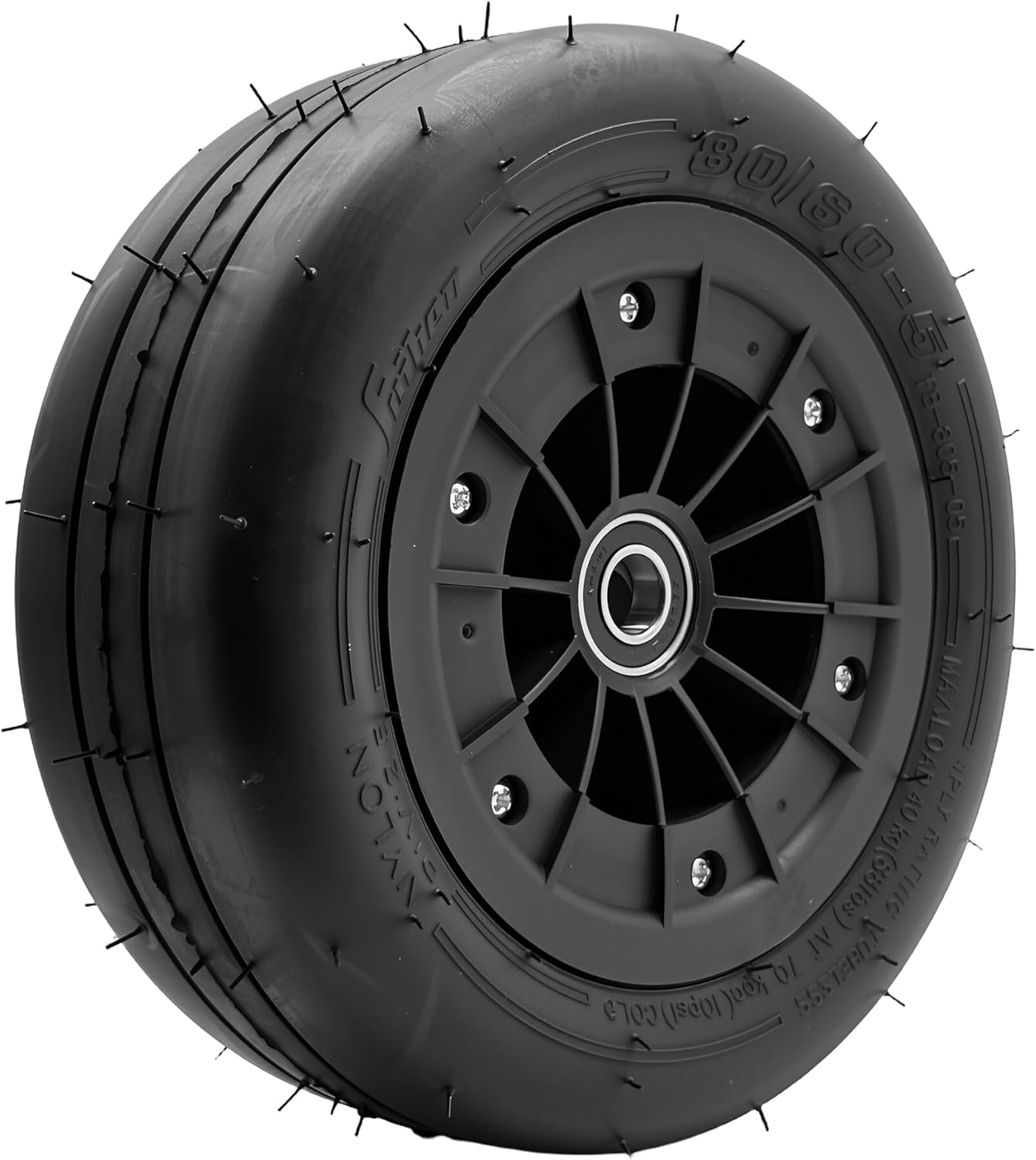 80/60-5 Gokart Front Wheel Fit for Ninebot Go Kart Kit/Kit2/GoKart Pro/Pro2, Karting Front Wheel Assembly Replacements