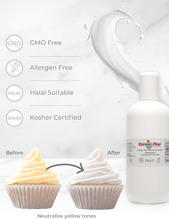 Colour Flex Icing Whitener 80g - White Food Colouring for Whitening Buttercream, Sugarpaste, Royal Icing and Frostings