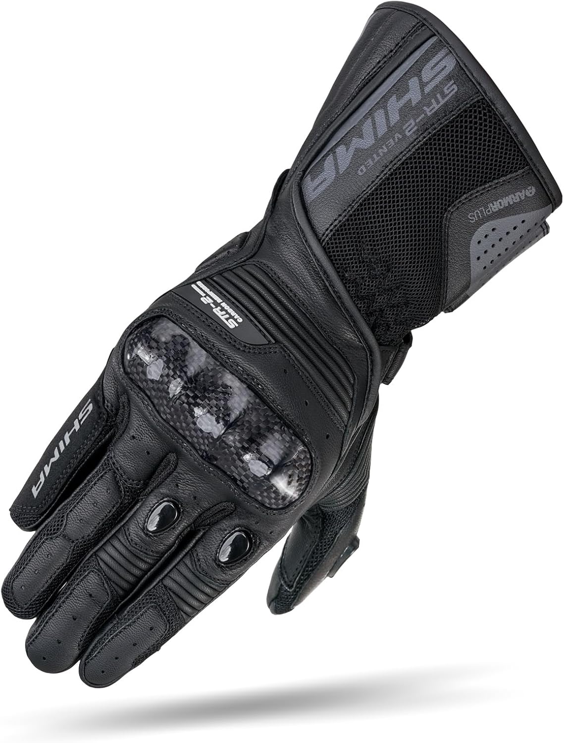 SHIMA STR-2 Motorbike Gloves Mens Leather Long Biker Armoured