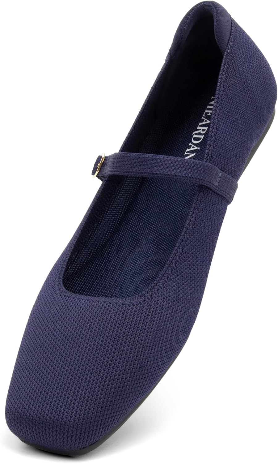 Women's Ballet Flats Square Toe Slip On Shoes Knit Dress Mary Jane Flats Woman Comfy Soft Causal Work Walking