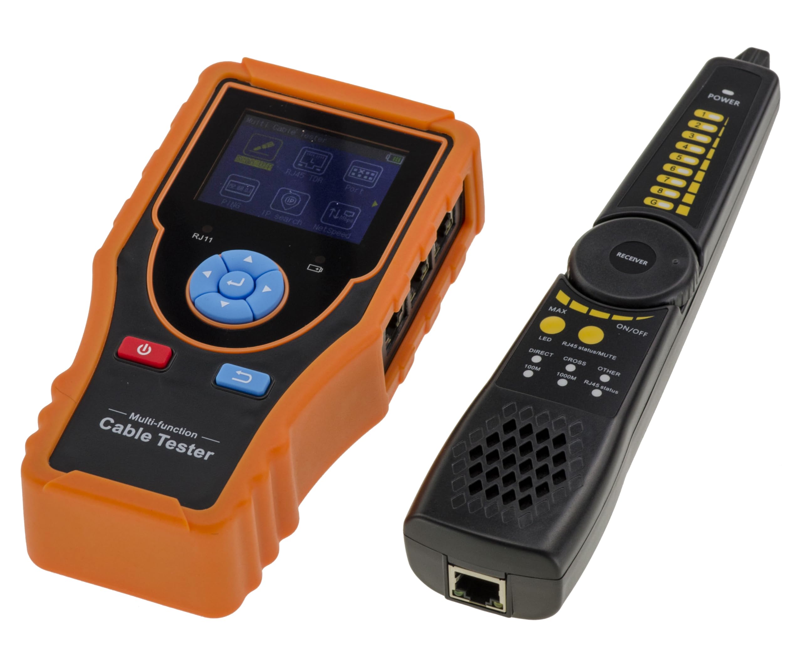 KALEA-INFORMATIQUE TDR-Tester für RJ45- und BNC-Netzwerkkabel: Kartierung, Durchgängigkeit, Länge, PING, Ortung, Aktivitätssimulator