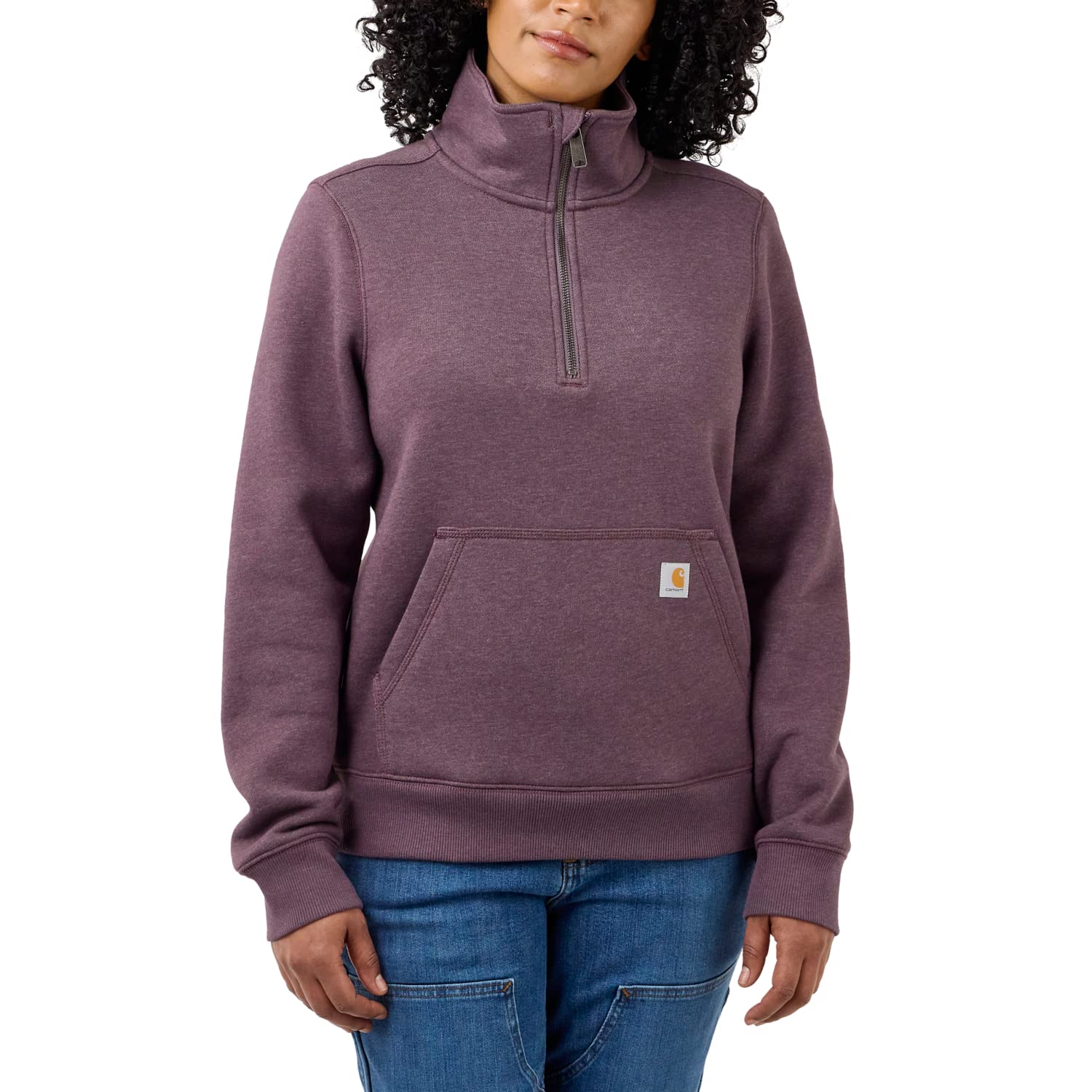 Carhartt Relaxed Fit Midweight Half-Zip Sweatshirt Sudadera Mujer (Pack de 1)