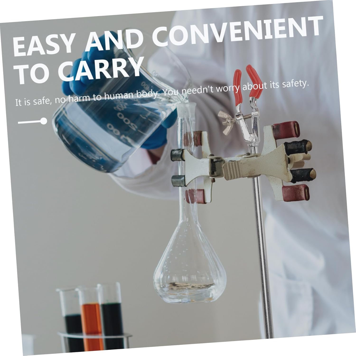 5sets Three-prong Flask Clamps and Support Clips for Laboratory Experiments Beaker Holders for Secure Fixation Scientific Research