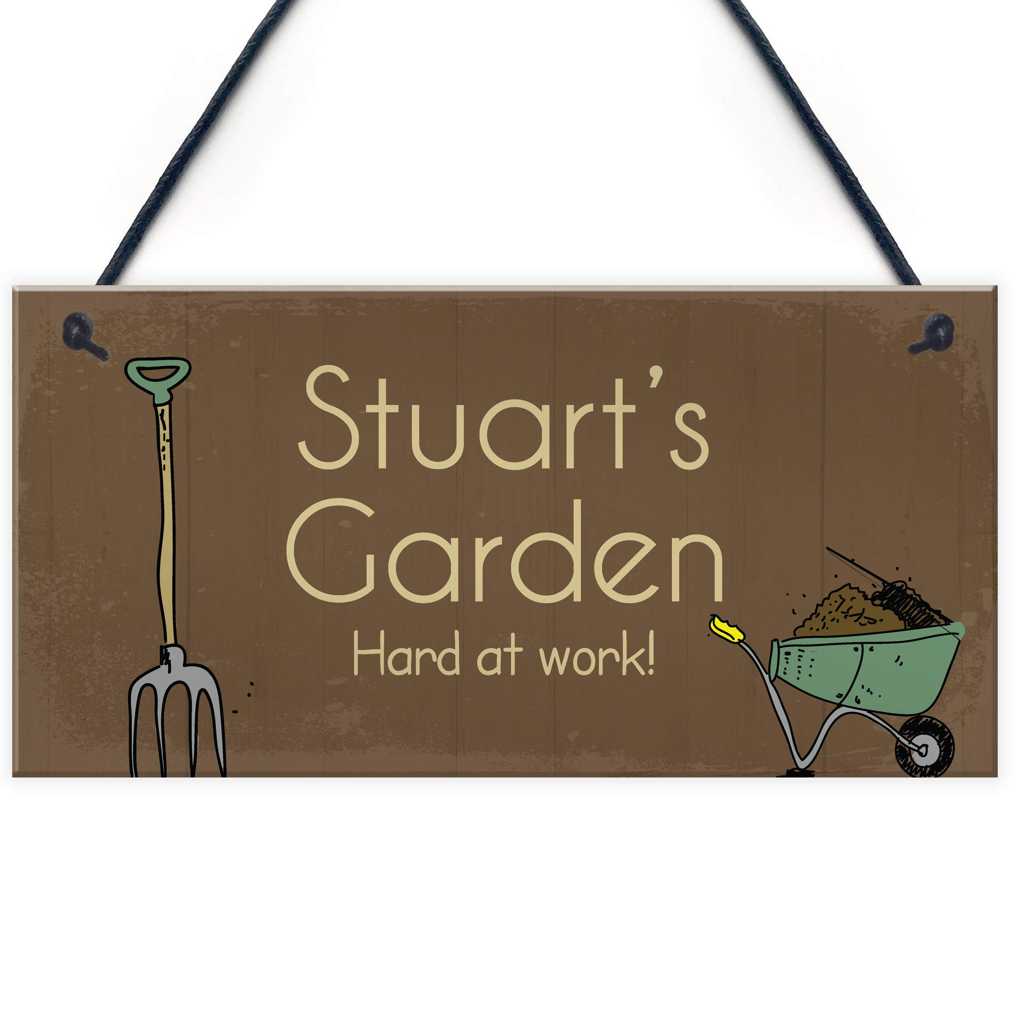 Red Ocean Garden Signs Personalised Any Name Summer House Garden Shed Sign Dad Grandad Gift