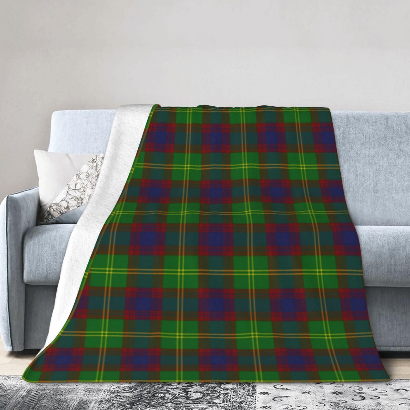 ERTDFXCV Scottish Clan Durie Tartan Plaid Blanket 50"x40"