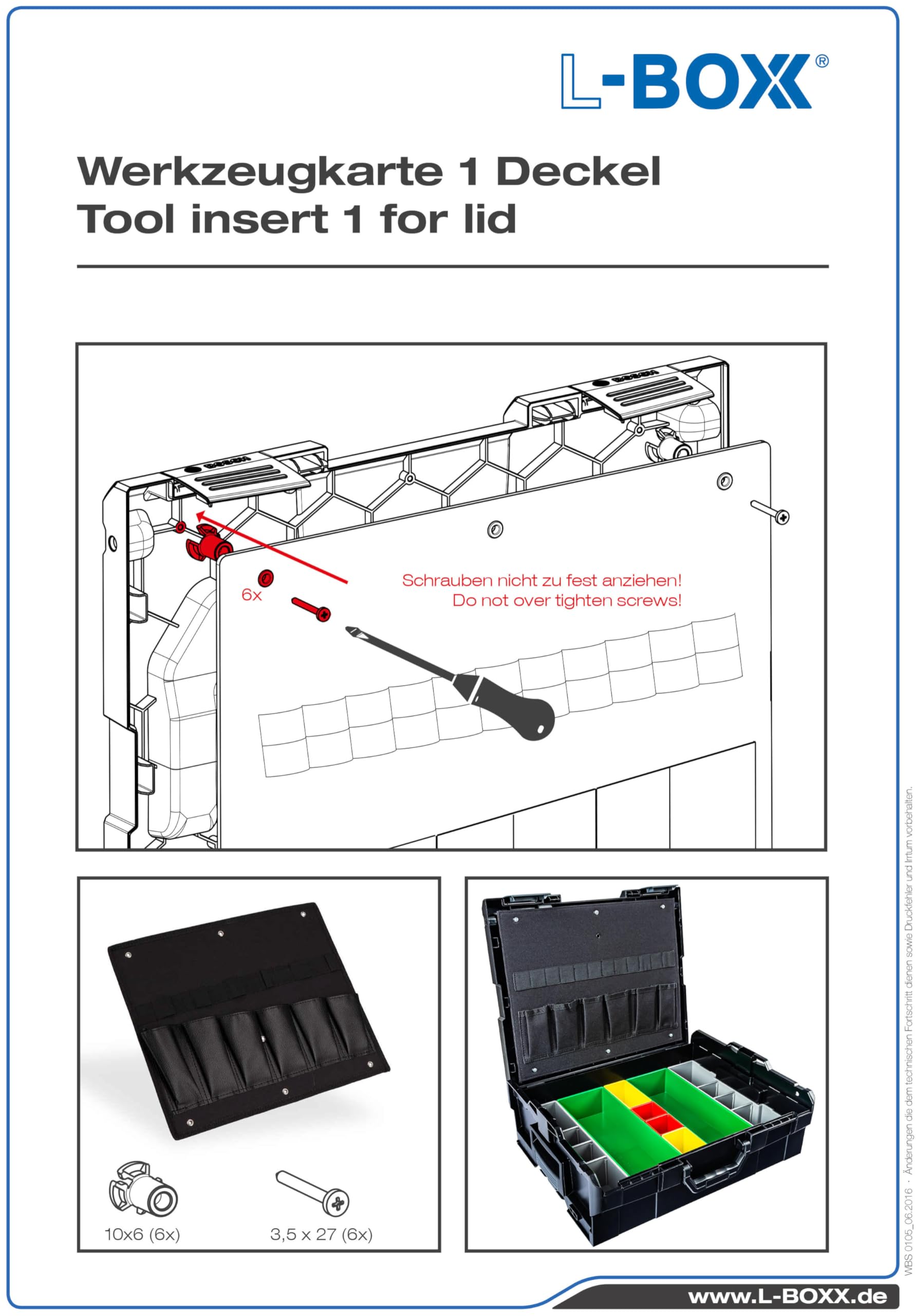 L-BOXX Scheda Utensile und Tappeto antiscivolo