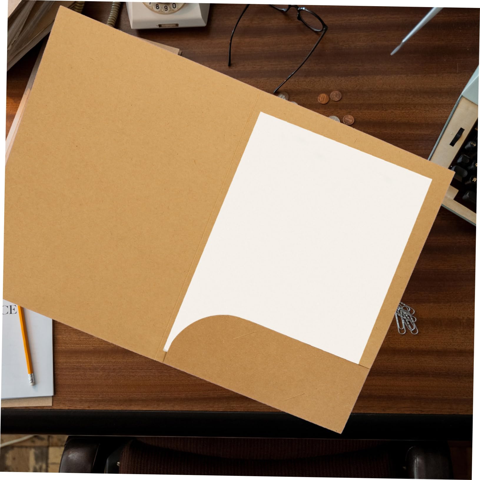 Angoily Cartella Portadocumenti in Carta Kraft A4, Set Da 20 Pezzi, Resistente All’usura Per Ufficio e Scuola, Cartella File Per Organizzazione Documenti e Presentazioni