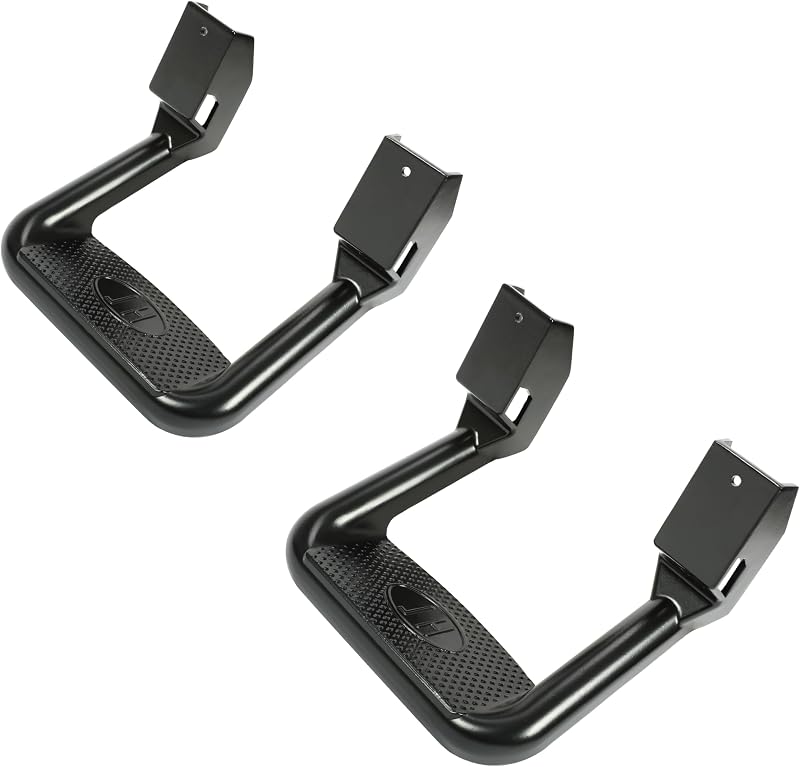 ECOTRIC Steps-300LB Load Step Rails Trucks Compatible with Jeep More | Side Electrophoresis Black Aluminum for Compatible with Chevy Ford, Toyota GMC, Dodge Jeep & More