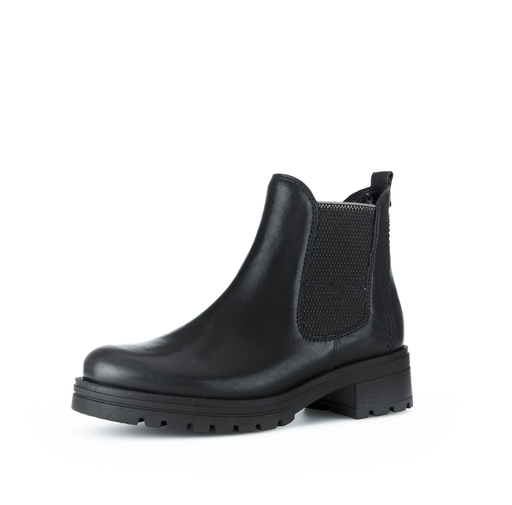 Gabor Damen Chelsea Boots, Frauen Stiefeletten,Wechselfußbett,Moderate Mehrweite (G),Stiefel,Booties,schwarz (Micro),37.5 EU / 4.5 UK
