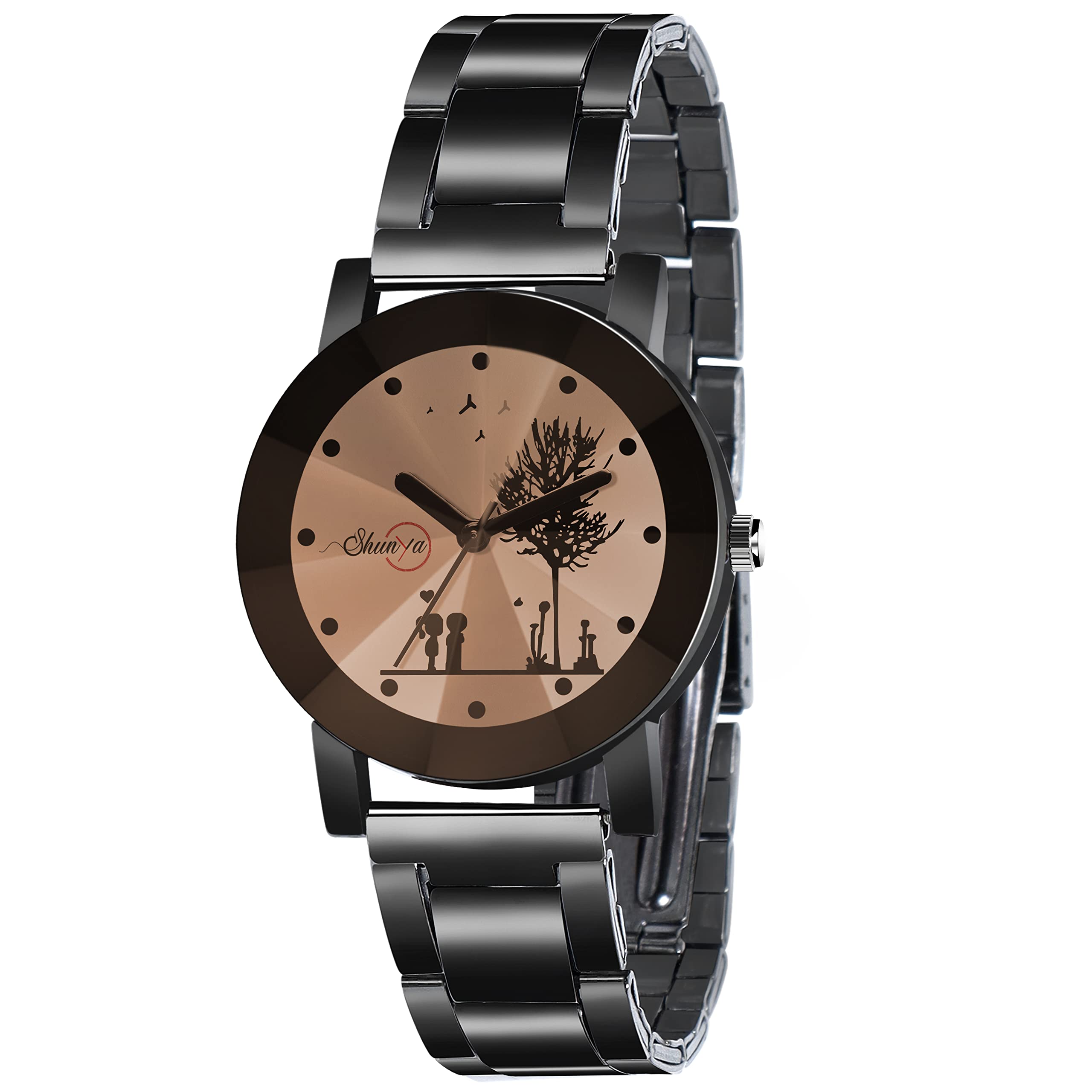 Shunya New Rich Looking Crystal Diamond Cut Glass & Multi Color Dial Stainless Steel Belt Analog Watch - for Girls (B09X6TRPTS) Amazon Price History, Amazon Price Tracker