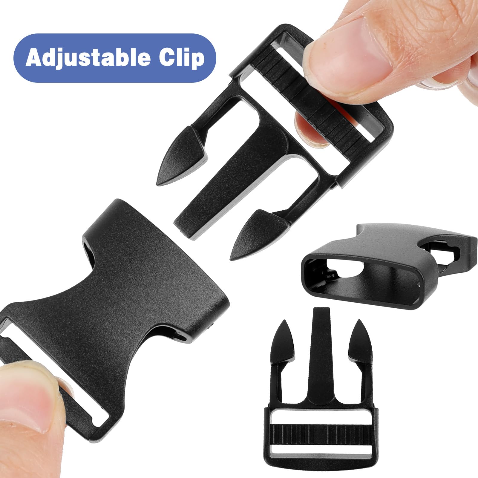 Nylon Gurtband Set 25mm - 15m Mit Schnallen Für DIY Rucksack & Tasche