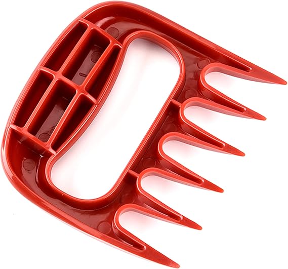 about MYUBWTF 2 Pack Meat Claws, Strongd Plastic Bear Paws, Bear Claws Meat Shredder for Grilling, Roasting Turkeys, Chopping and Carving Foods (RED)