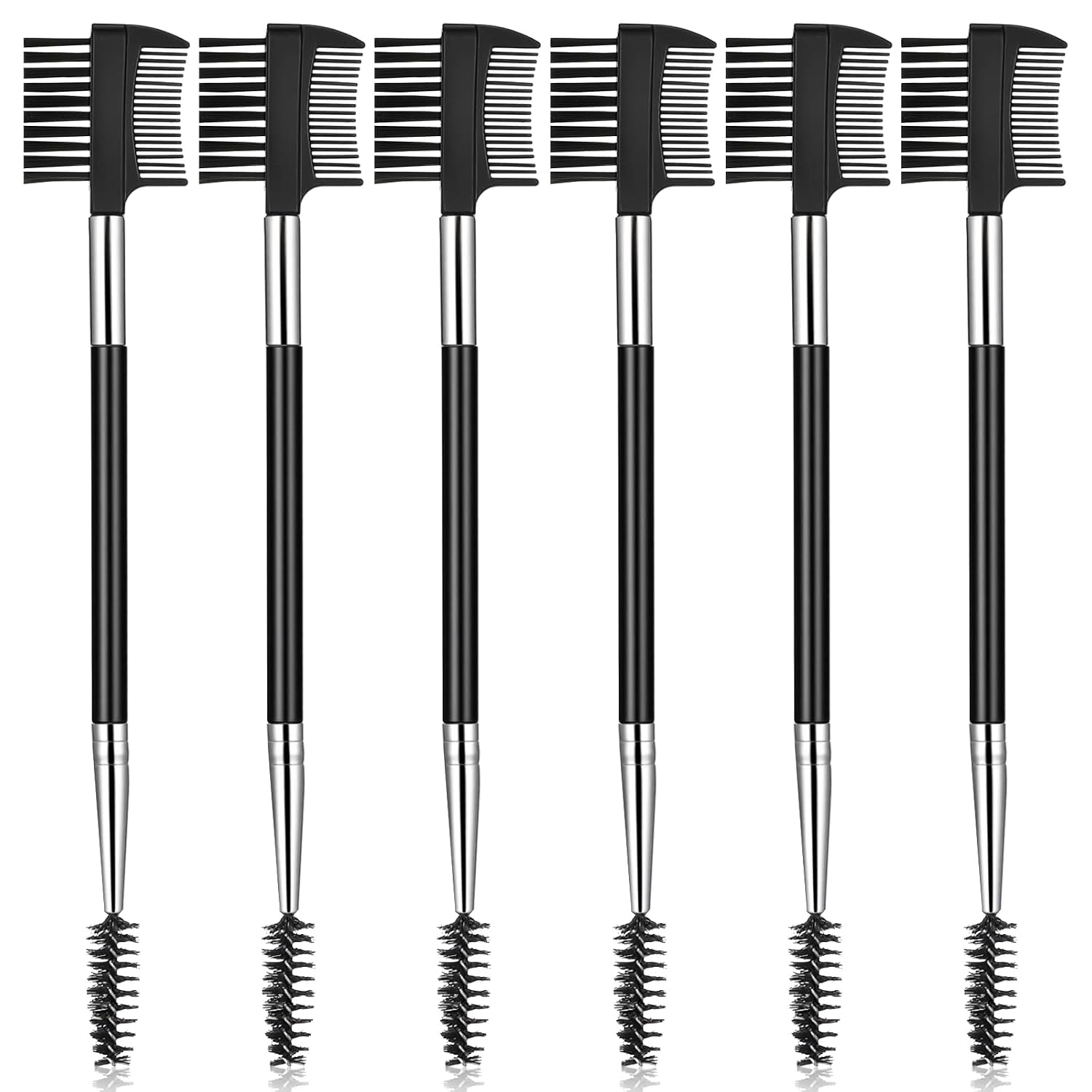 6 Pcs Eyebrow Brush Set - Double-Ended Grooming Tool