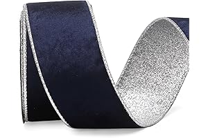 Ribbli Navy Velvet Wired Ribbon: Enhancing Holiday Magic and Everyday Elegance