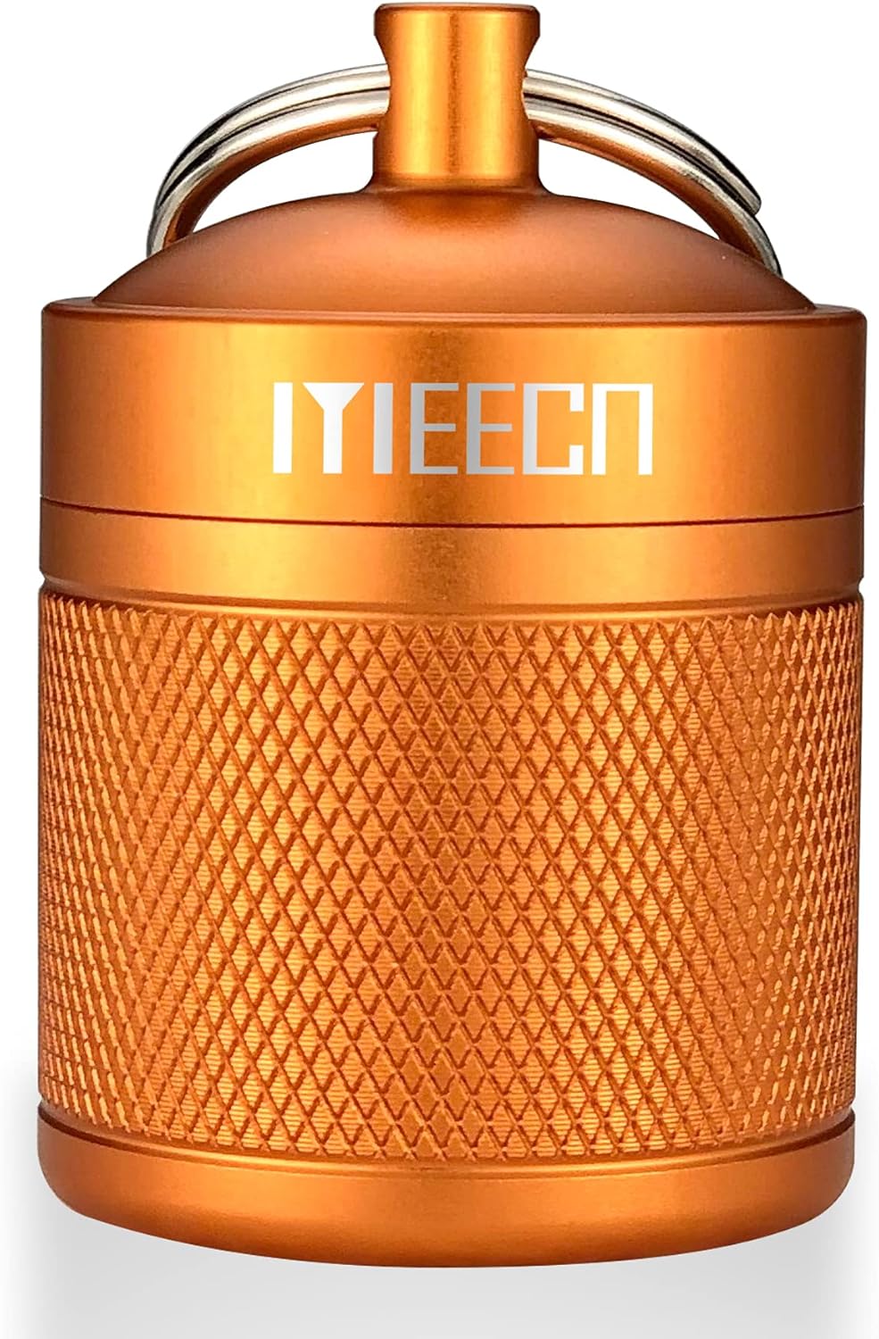 🛒 Crazy Deals MEECN Keychain Pill Holder, Pill Box, Aluminum Waterproof Pill Container, Pill Organizer for Outdoor Travel Camping，Size: 1.6 x 1.6 x 2 in (Orange)