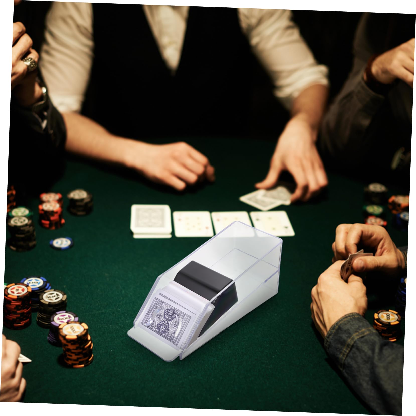 TOYANDONA 1pezzi Dispenser Professionale Per Carte Acrilico Strumento Pratico Per Giochi Da Tavolo Compatto e Trasparente Per Serate Di Poker e Giochi Di Carte Con Amici