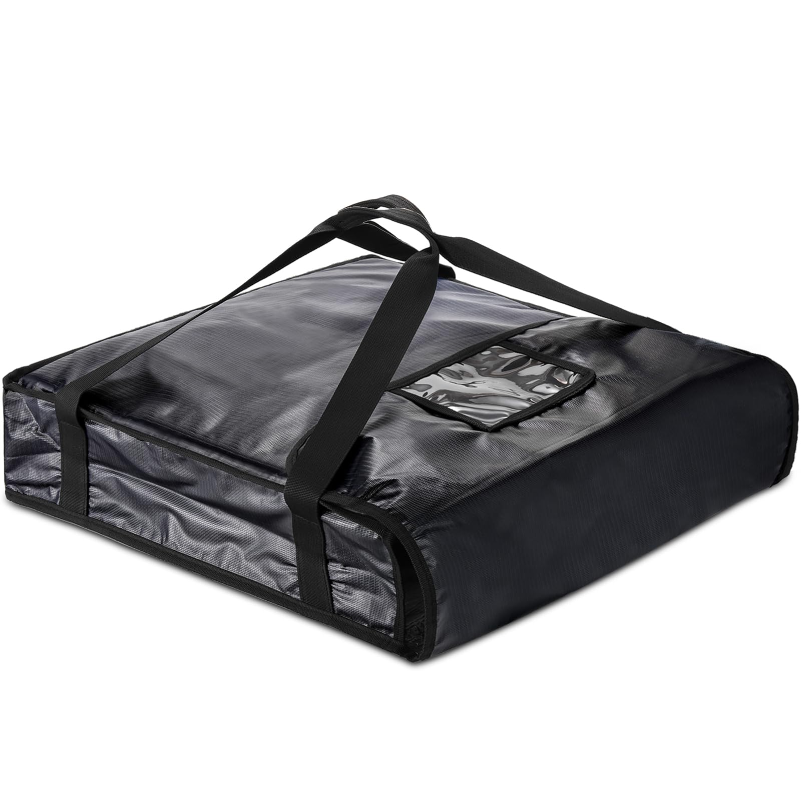 DEAYOU Bolsa para Pizza y Comida para Entrega de Pizza, Bolsa térmica Profesional para Pizza Caliente, para Transporte, Catering, sin Humedad, Resistente, 51 × 51 × 13 cm, Color Negro