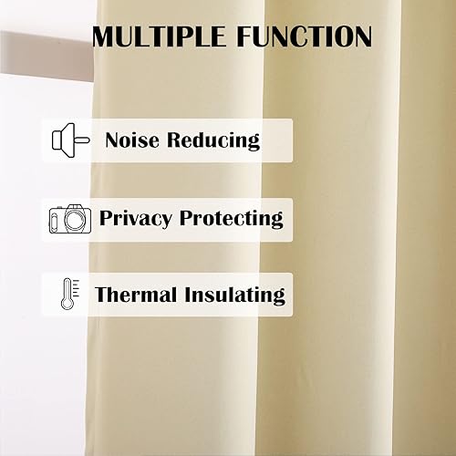 Miniatura 6 de SK Studio Cortina divisora de habitación, cortinas opacas de privacidad total, aislamiento térmico, reducción de ruido, cortinas de puerta corrediza