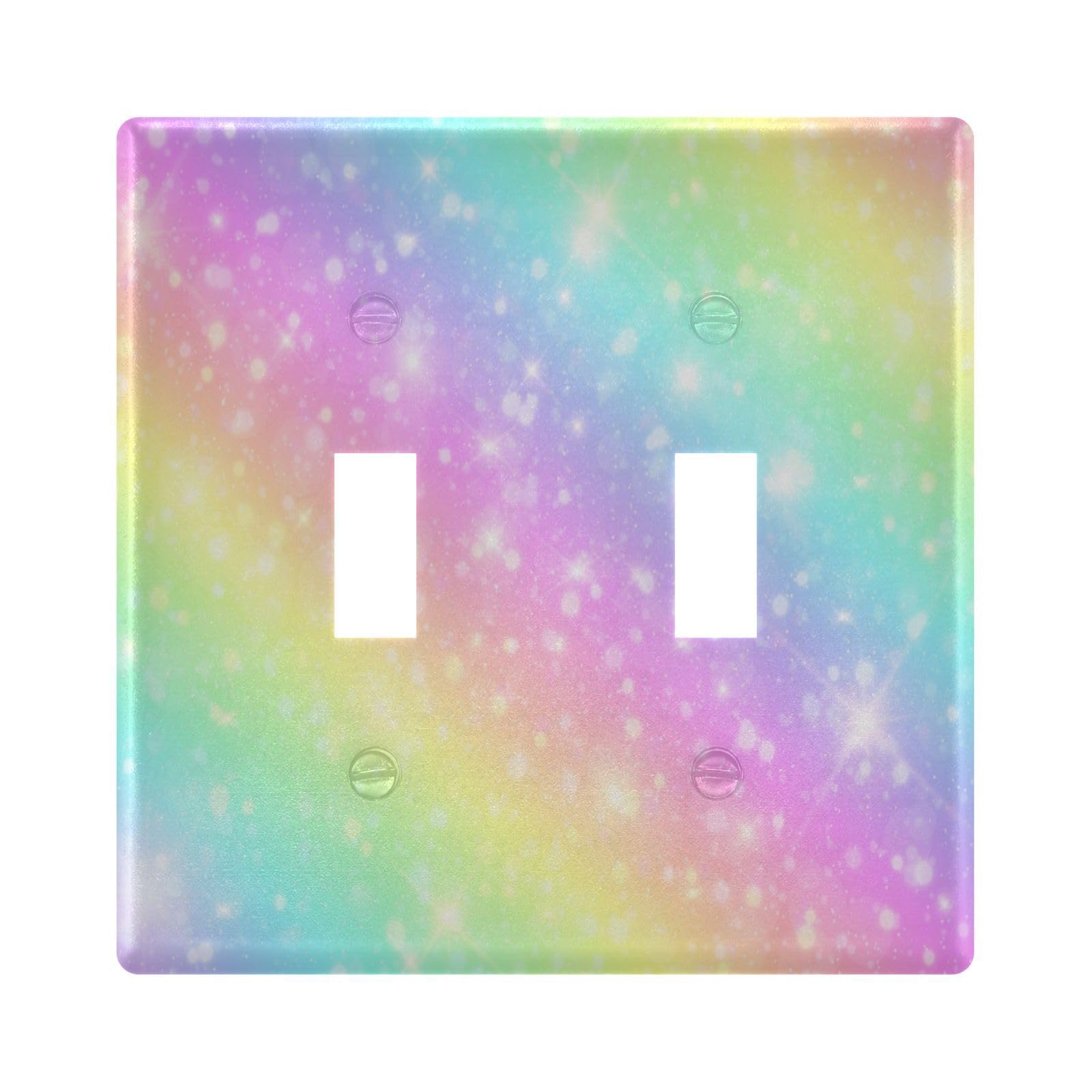 Plaque double interrupteur licorne pour cacher un mur abime avec style