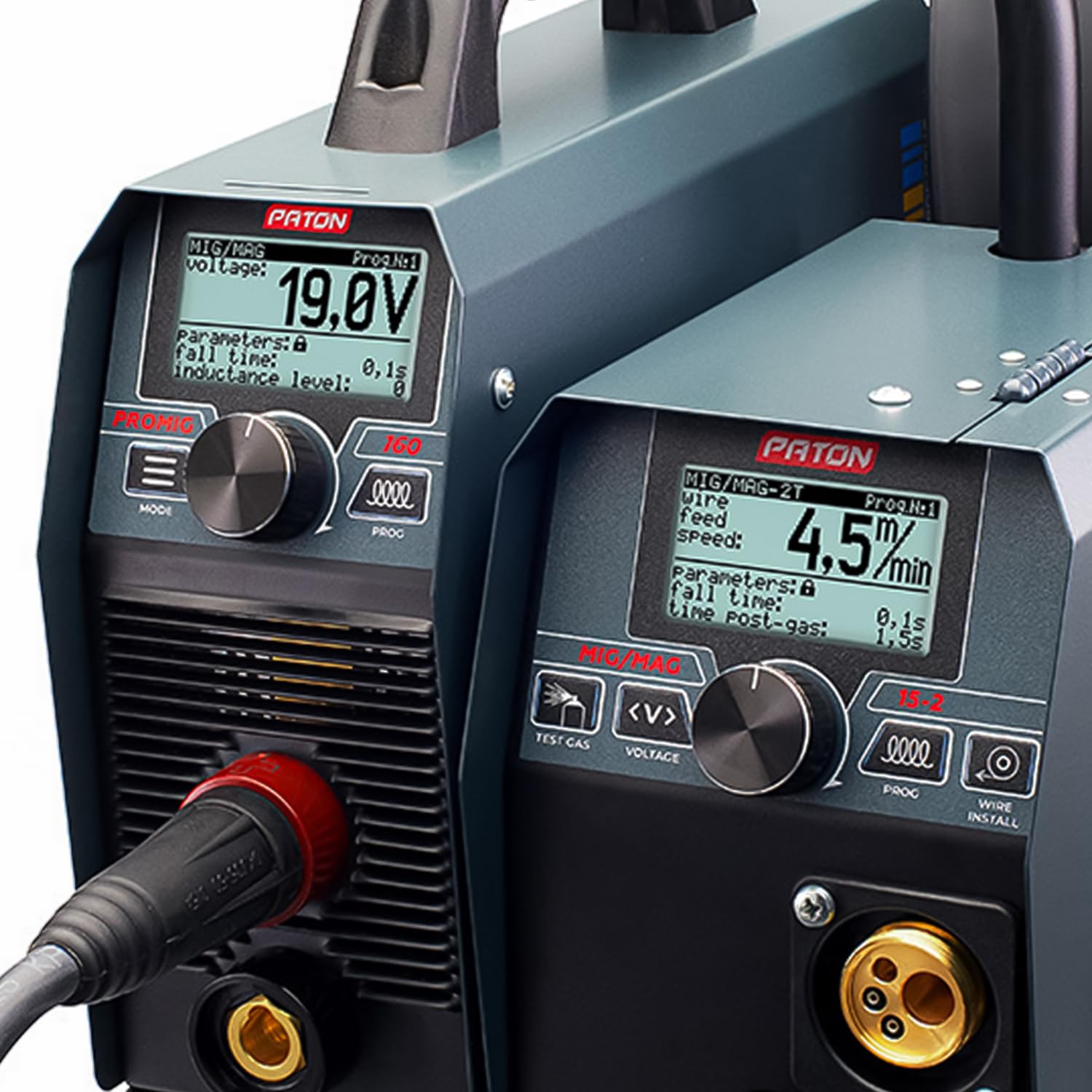 PATON ProMIG-160-15-2 160A poste à souder inverter professionnel MIG 3 en 1, 230V, alimentation de fil 15-2, Soudeur MIG sans gaz, Soudeur à fil numérique, Soudeur inverter professionnel